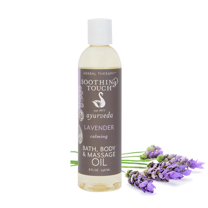 Soothing Touch Bath Body And Massage Oil, Calming Lavender, 8 Oz